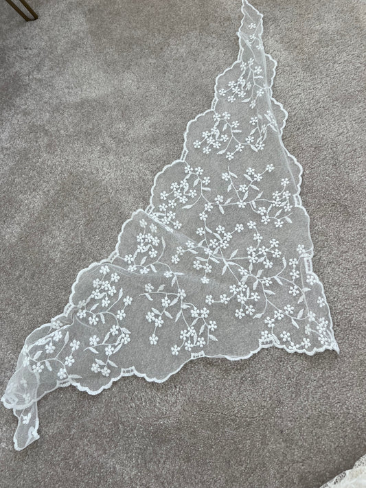 White lace scarf