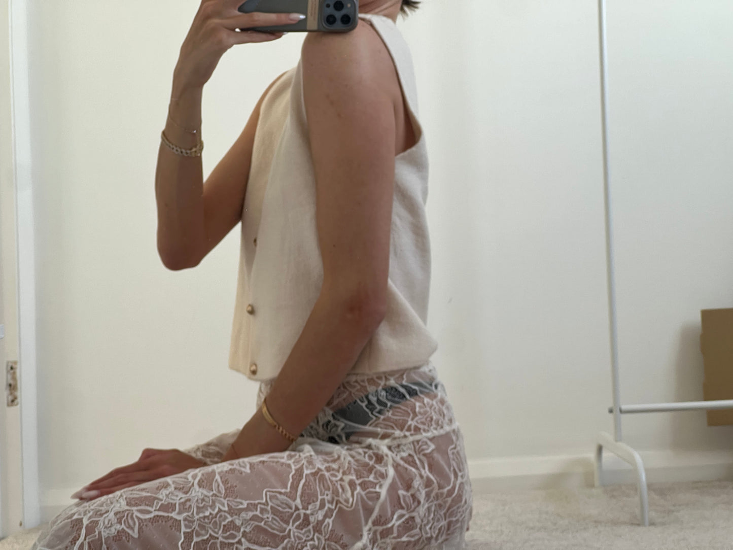 Cream Waistcoat Jumper