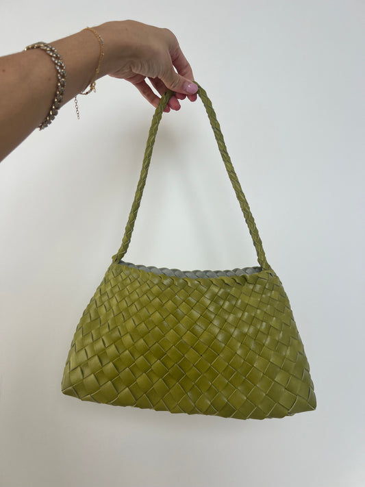 Green Woven Handbag
