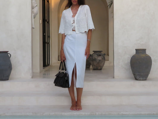 White lace blouse