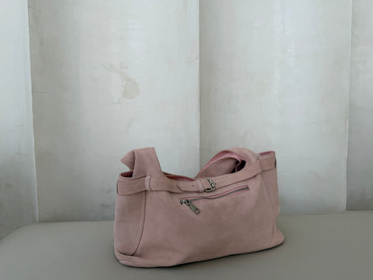 Pink Suede Handbag