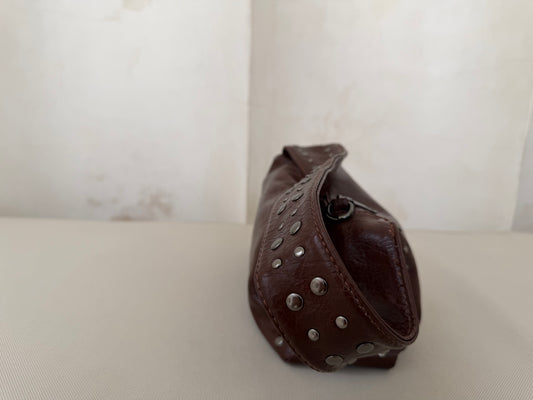 Brown Studded Handbag