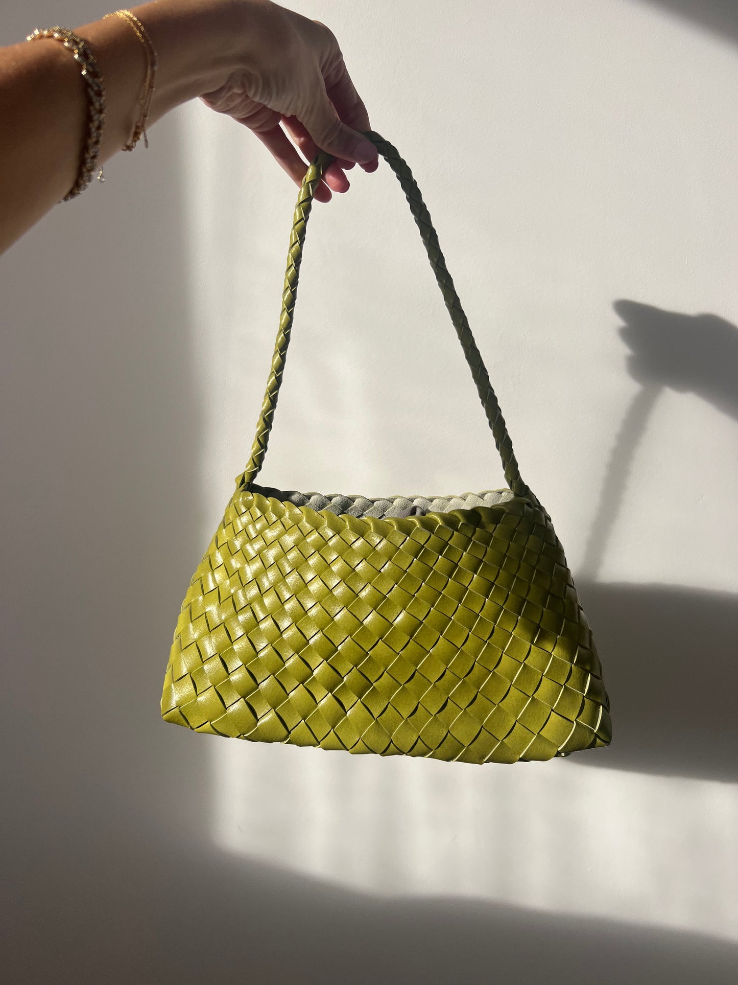 Green Woven Handbag