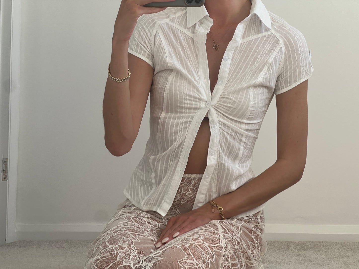 White Lace Shirt