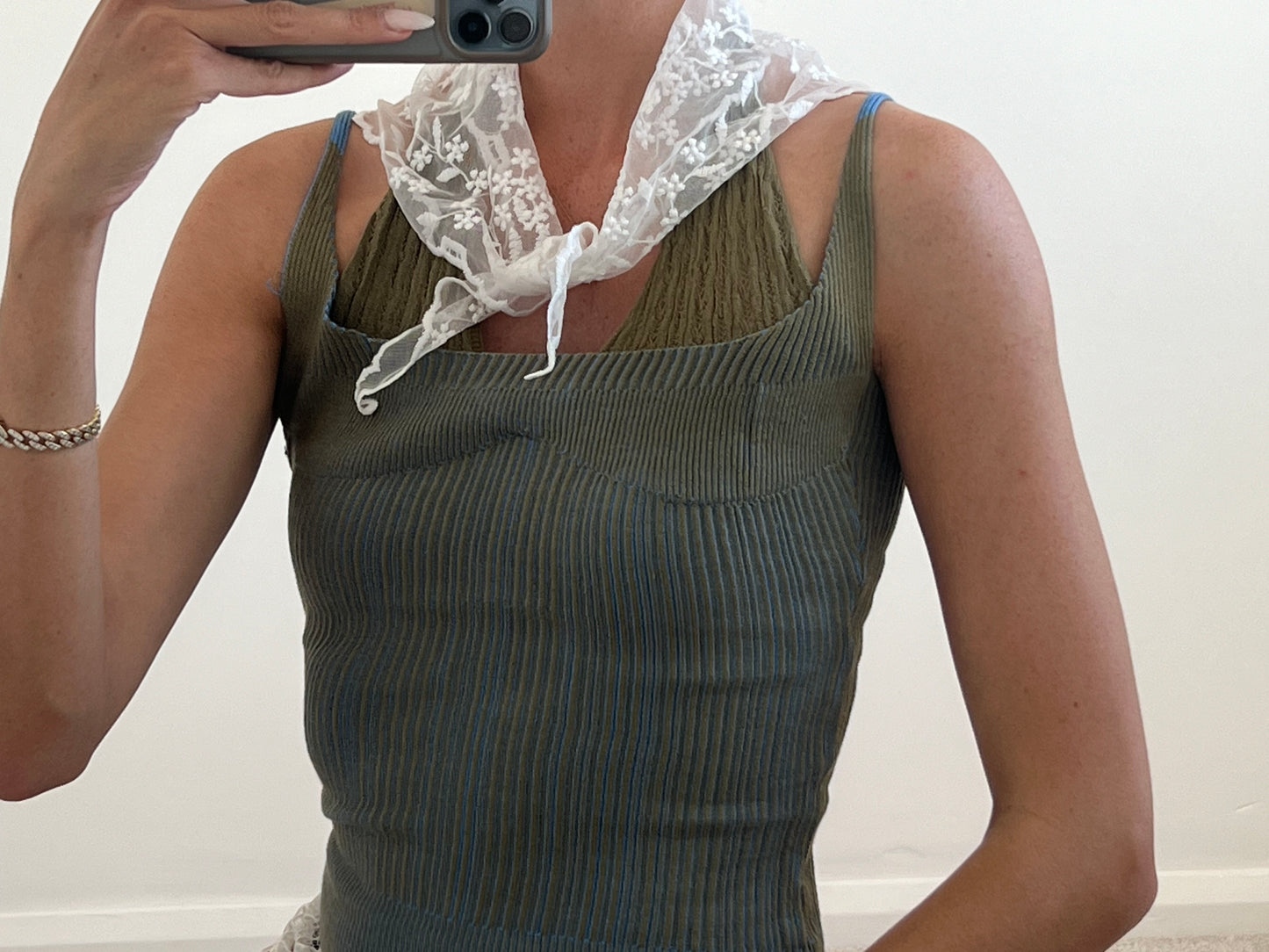 White lace scarf