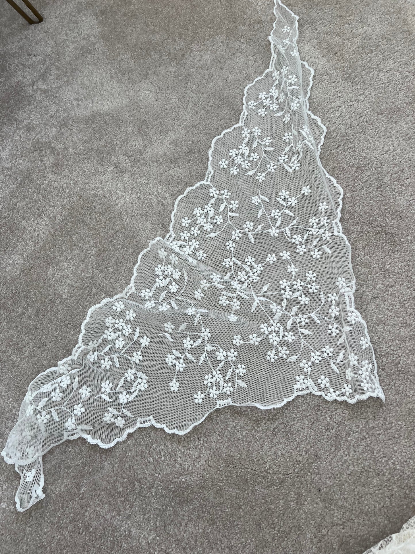 White lace scarf