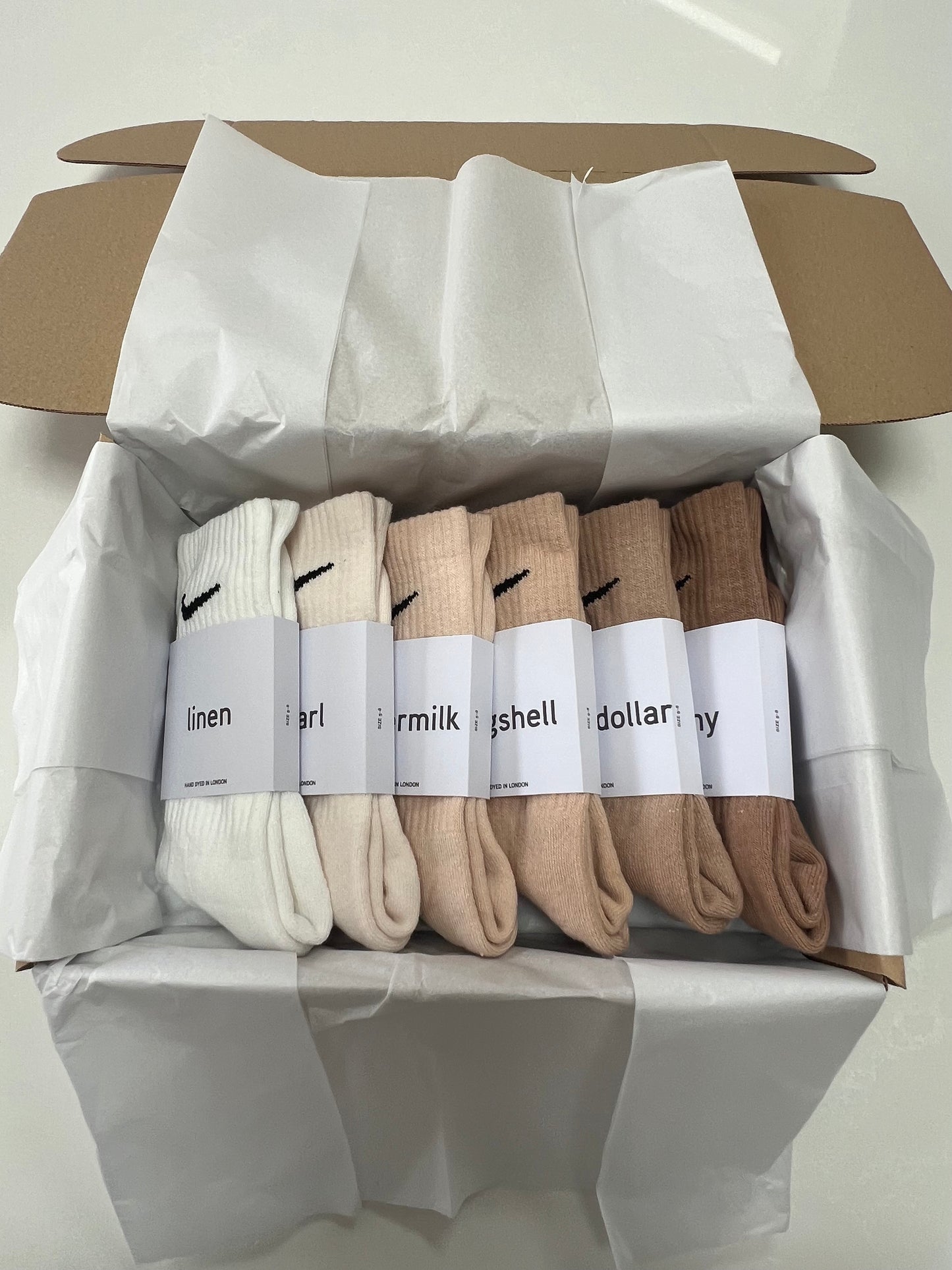 Nike crew socks personalised custom order. gift box. Present for Christmas, Valentines or Birthday, gift wrapped.