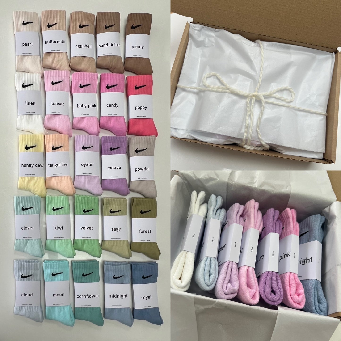 Nike crew socks personalised custom order. gift box. Present for Christmas, Valentines or Birthday, gift wrapped.
