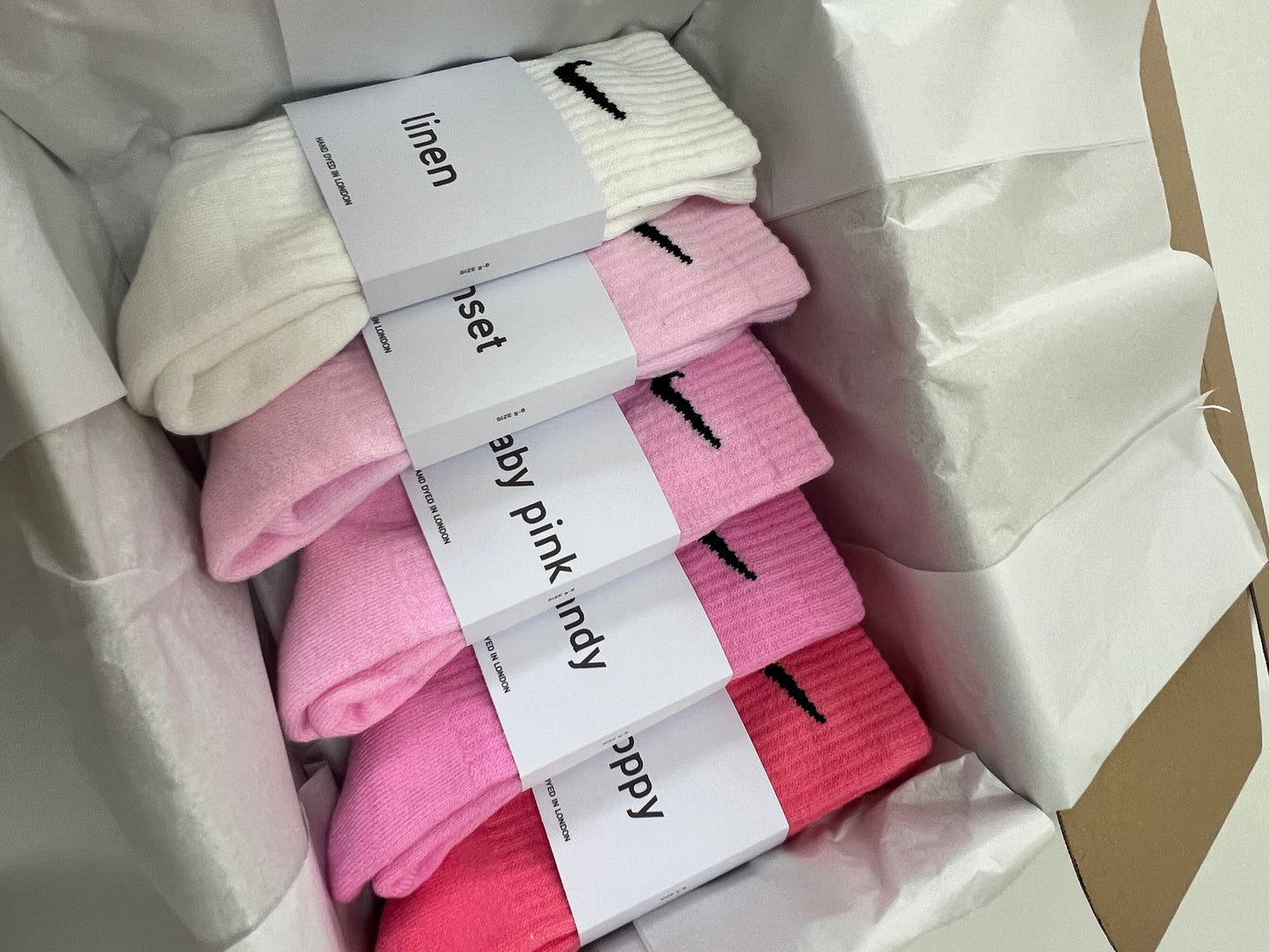 Nike crew socks personalised custom order. gift box. Present for Christmas, Valentines or Birthday, gift wrapped.