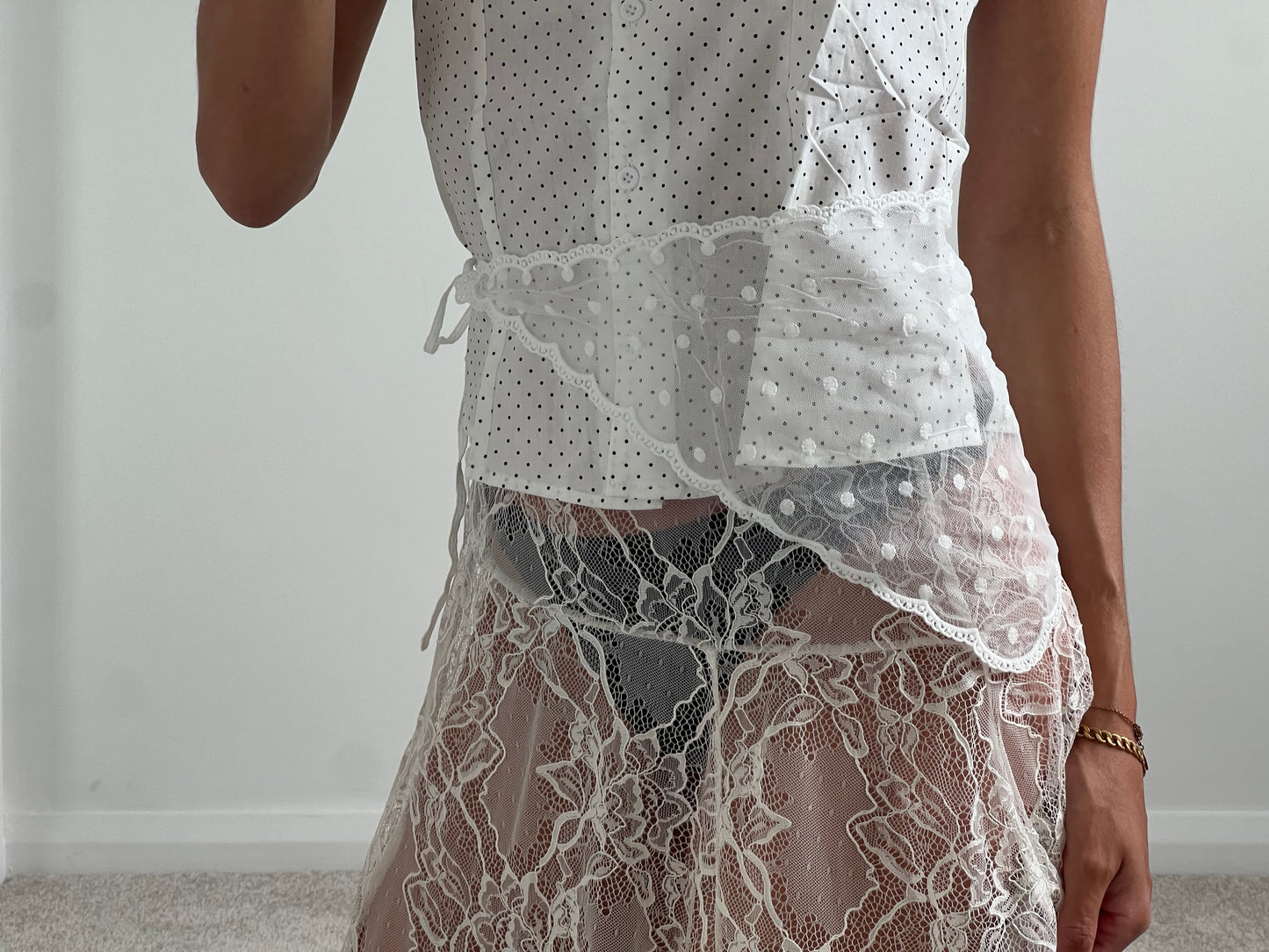 White lace scarf