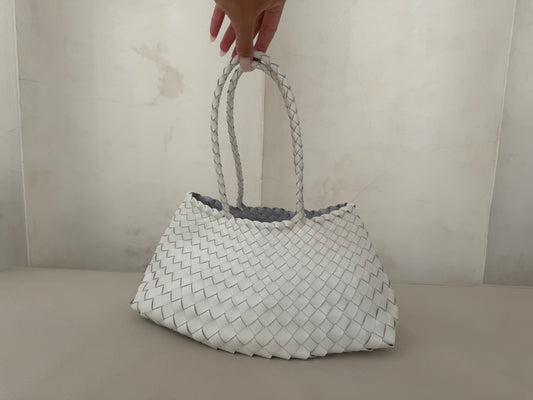 White Woven Handbag