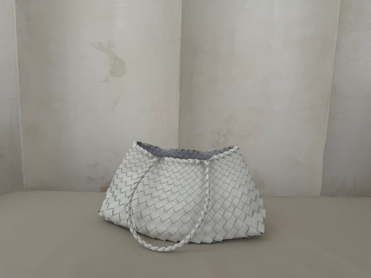 White Woven Handbag