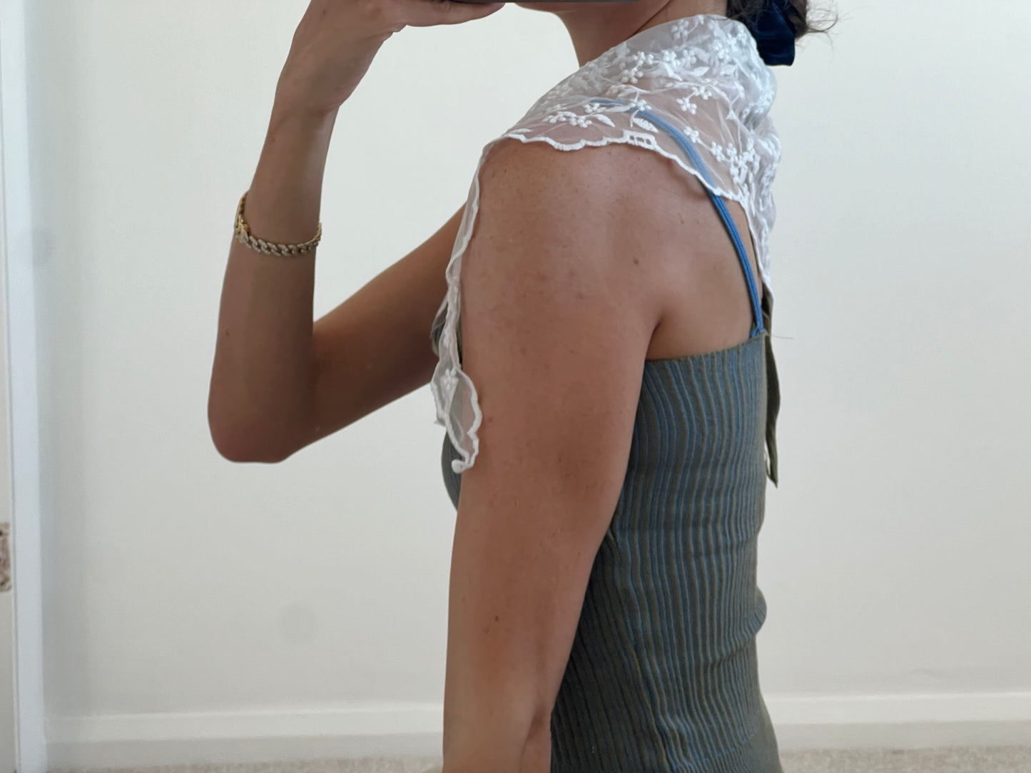 White lace scarf