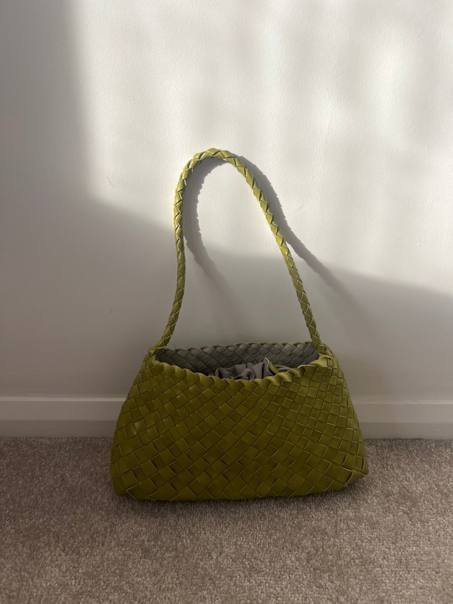 Green Woven Handbag