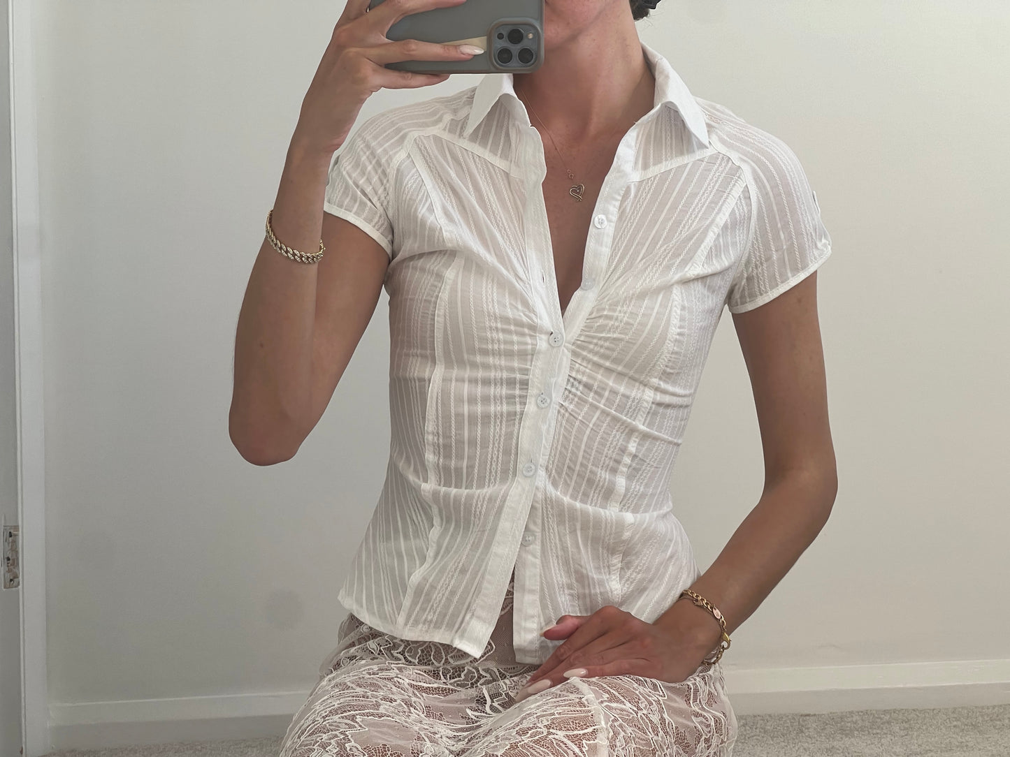 White Lace Shirt