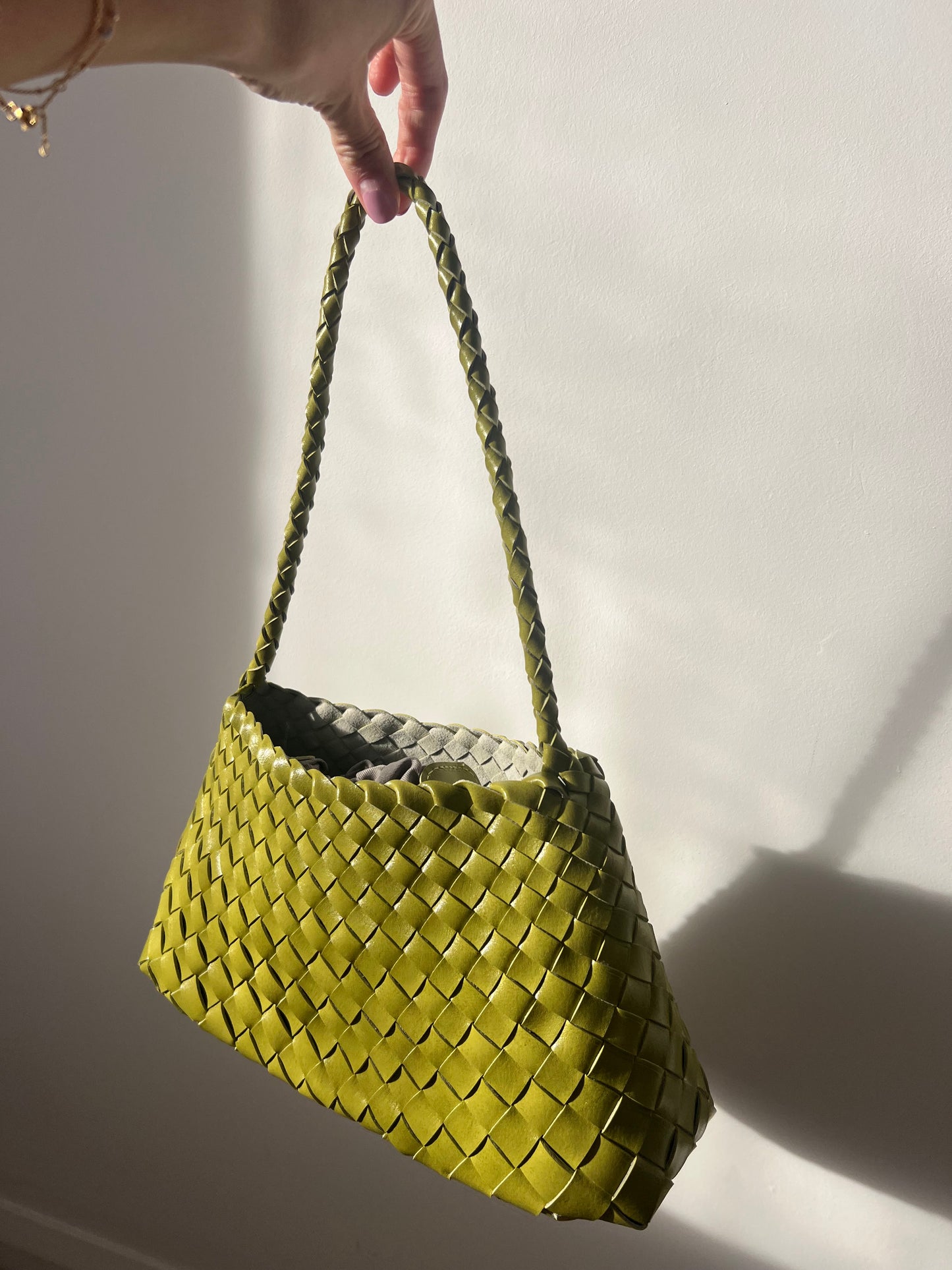 Green Woven Handbag