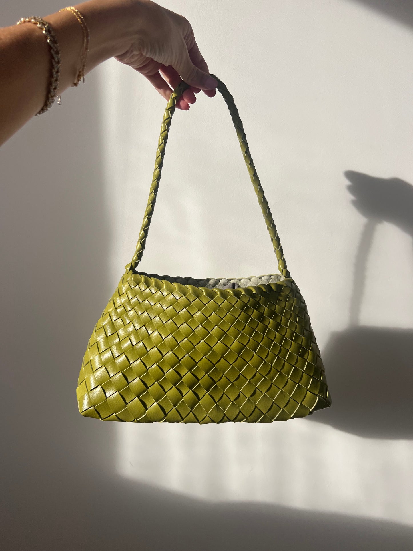 Green Woven Handbag