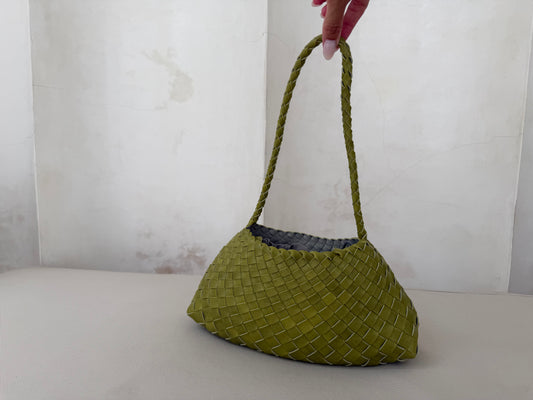Green Woven Handbag