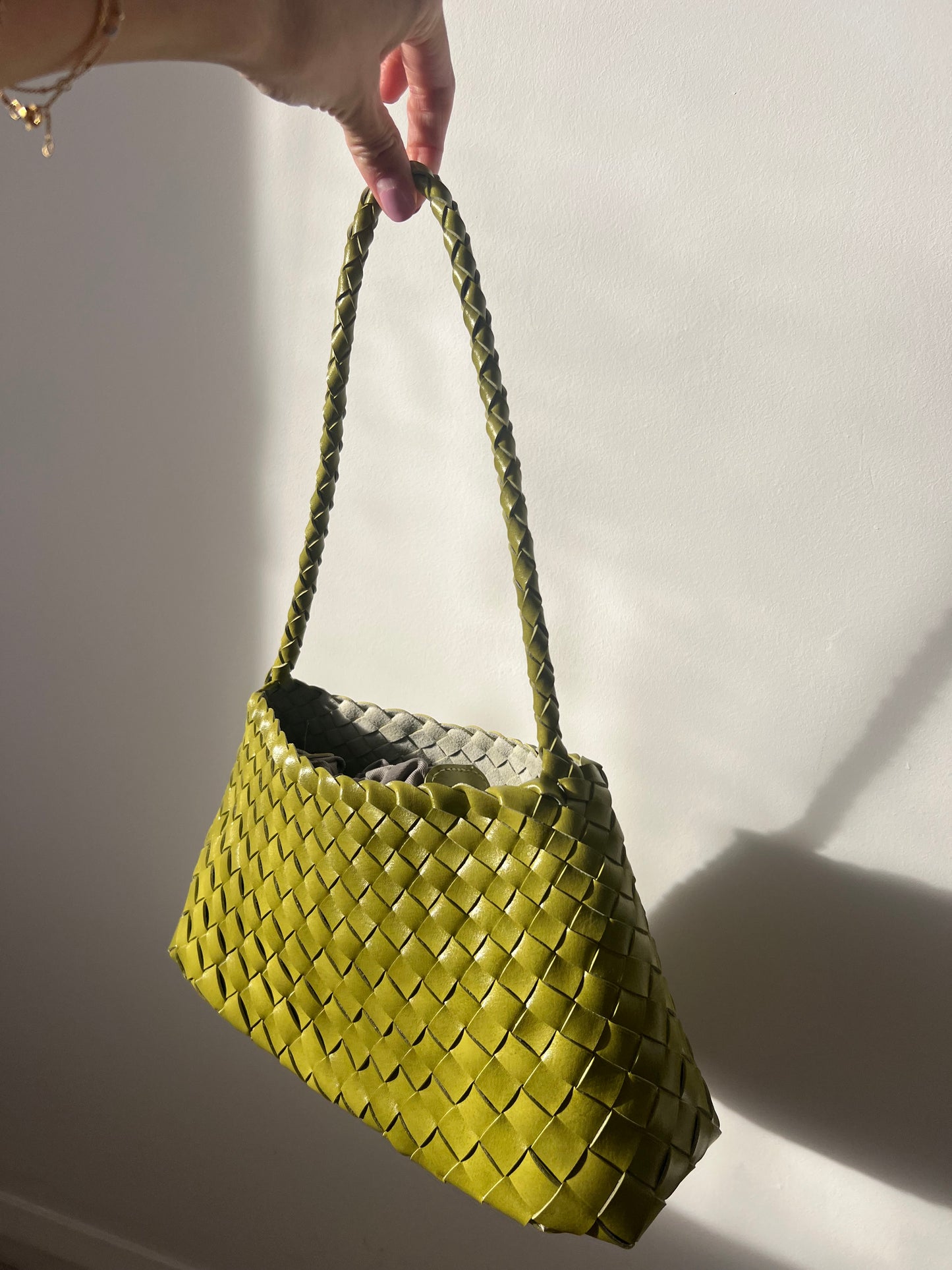 Green Woven Handbag