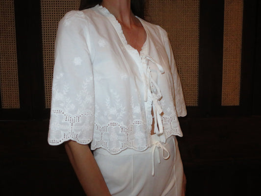 White lace blouse