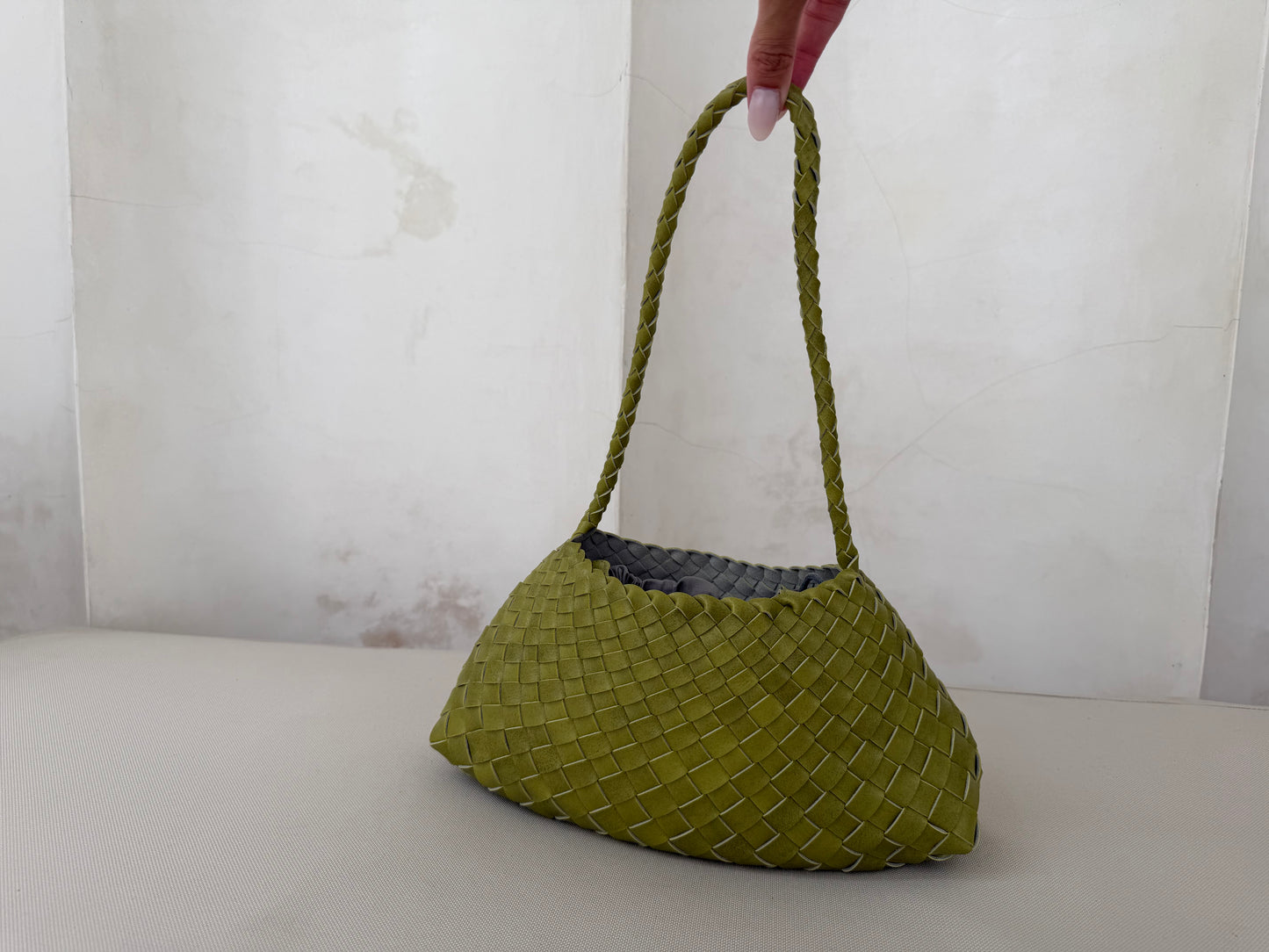 Green Woven Handbag