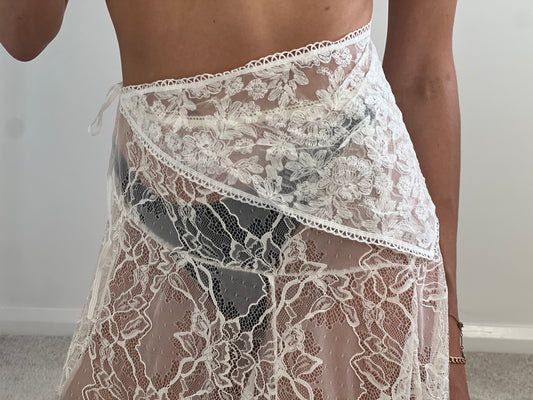 White lace scarf