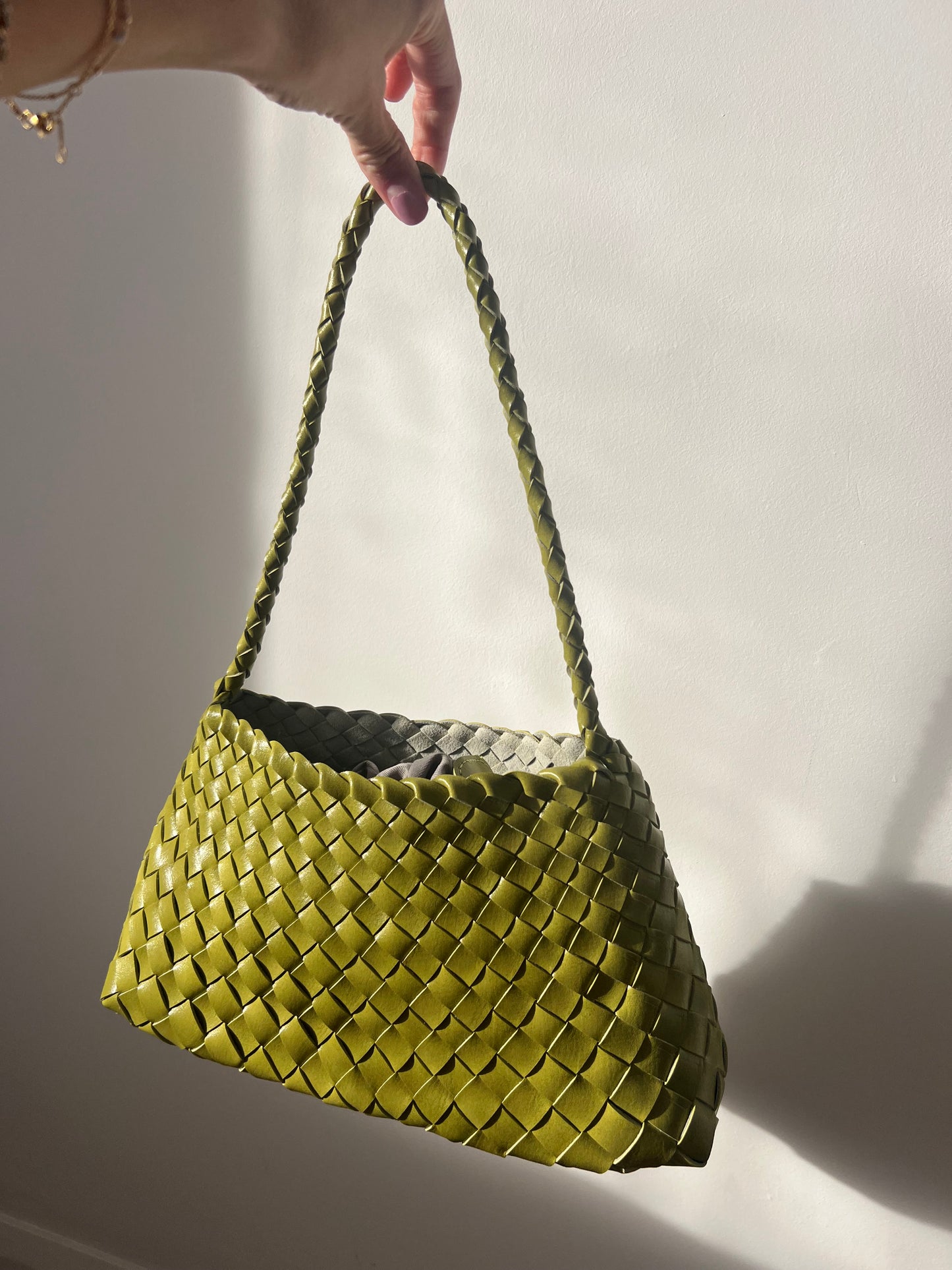 Green Woven Handbag