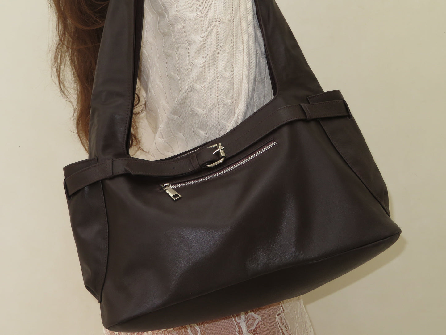 Brown Leather Handbag