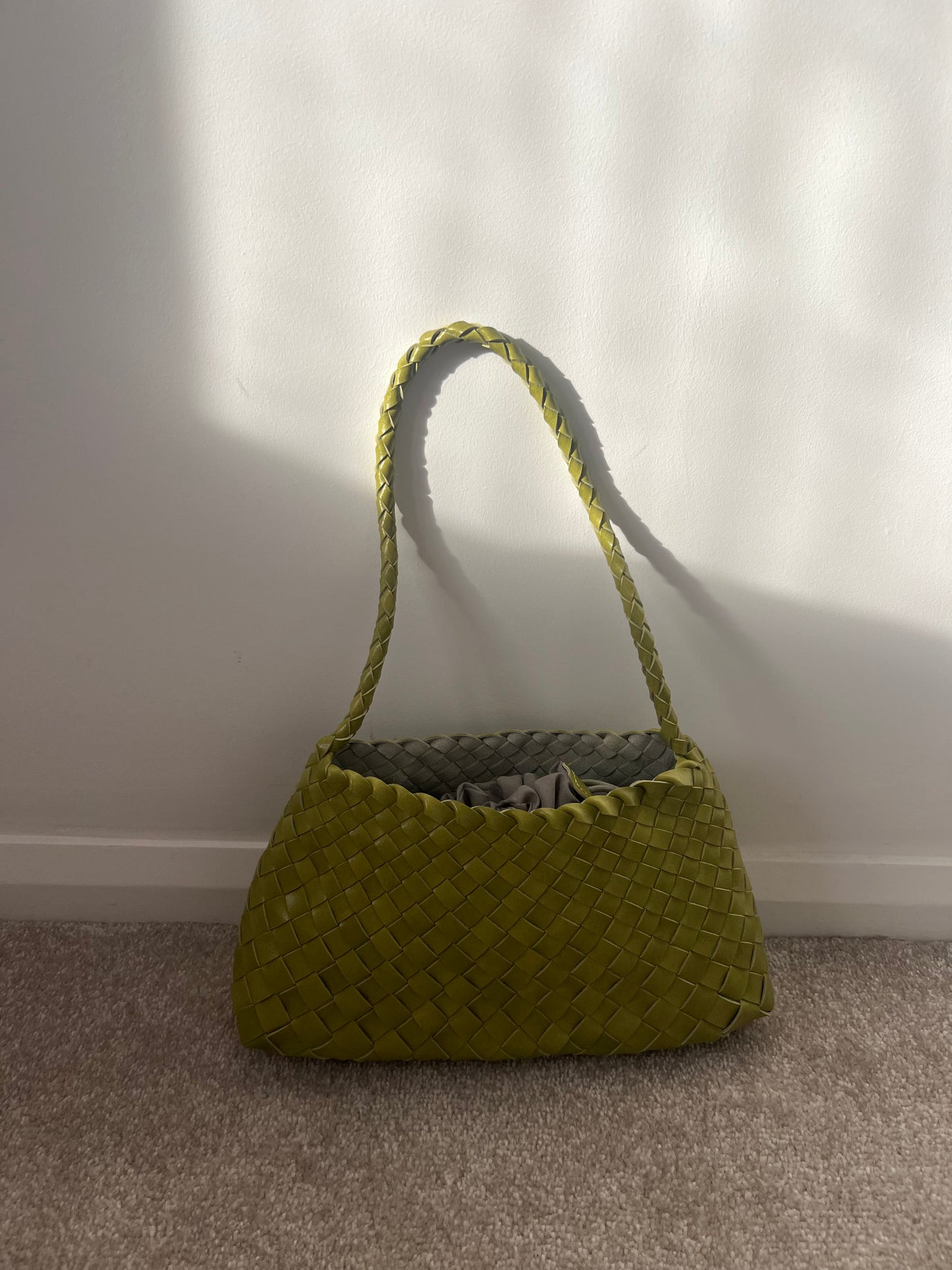 Green Woven Handbag