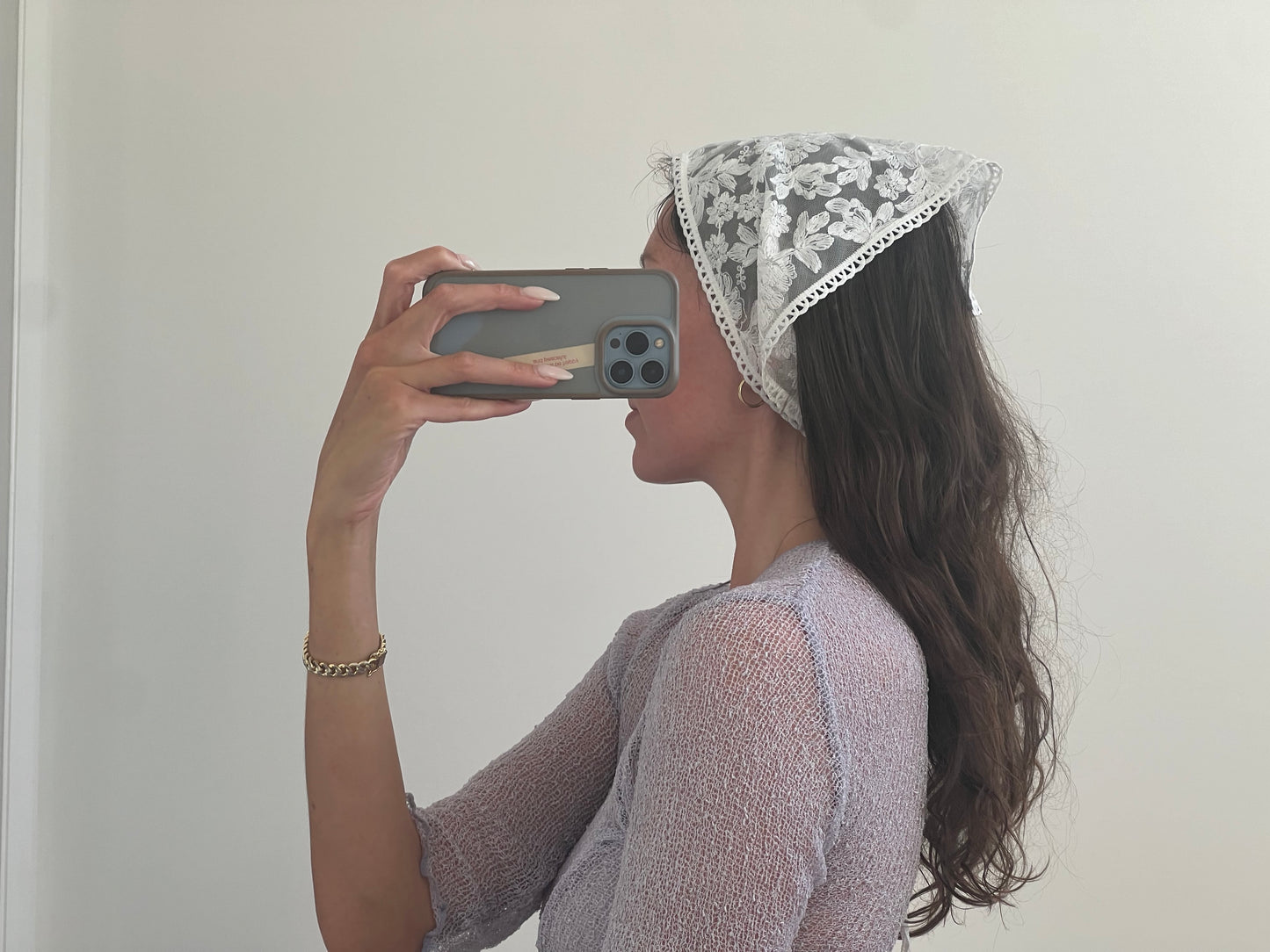 White Lace Scarf