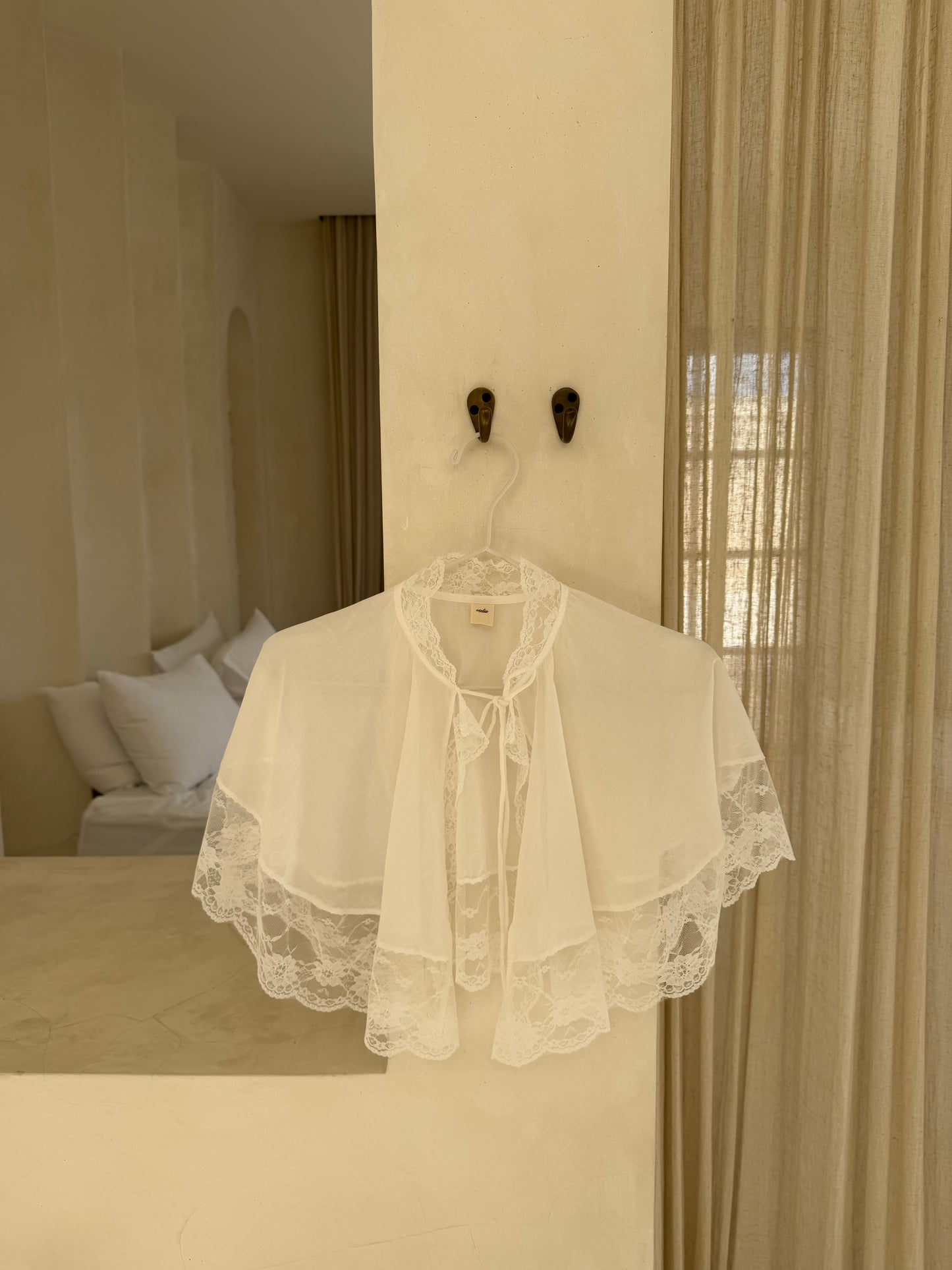 White Lace Poncho Cape Shawl