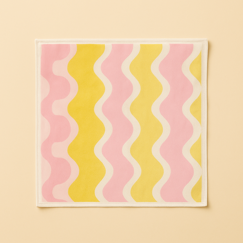 Silk Head Scarf (Pink and Yellow) PRE-ORDER