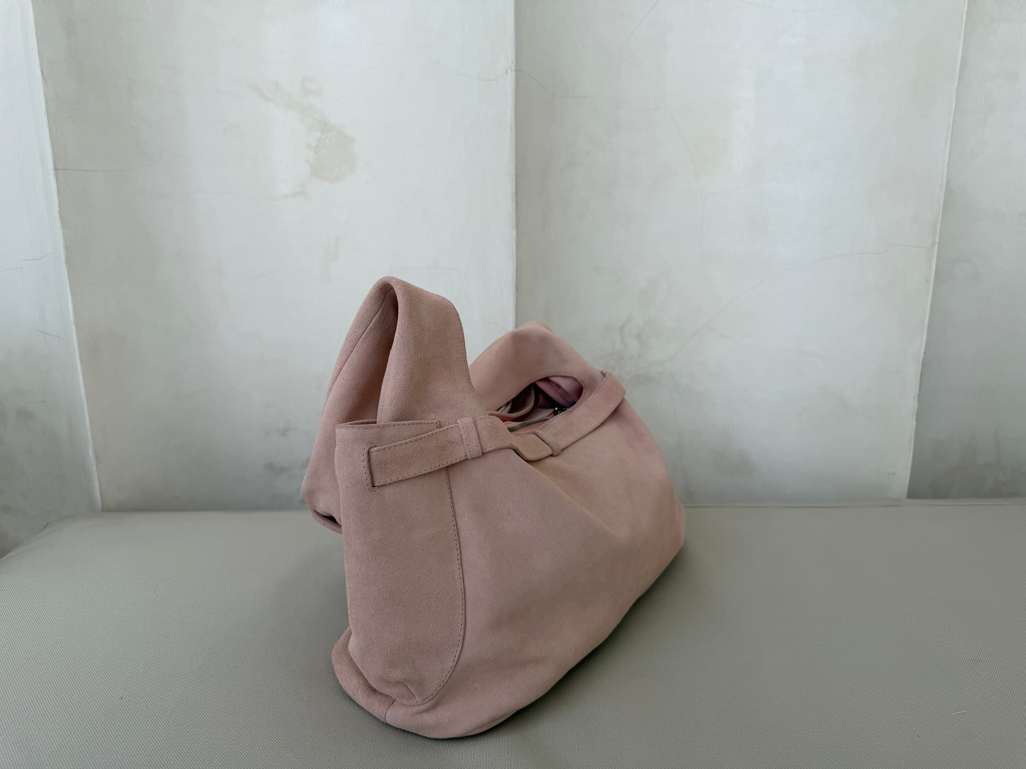 Pink Suede Handbag