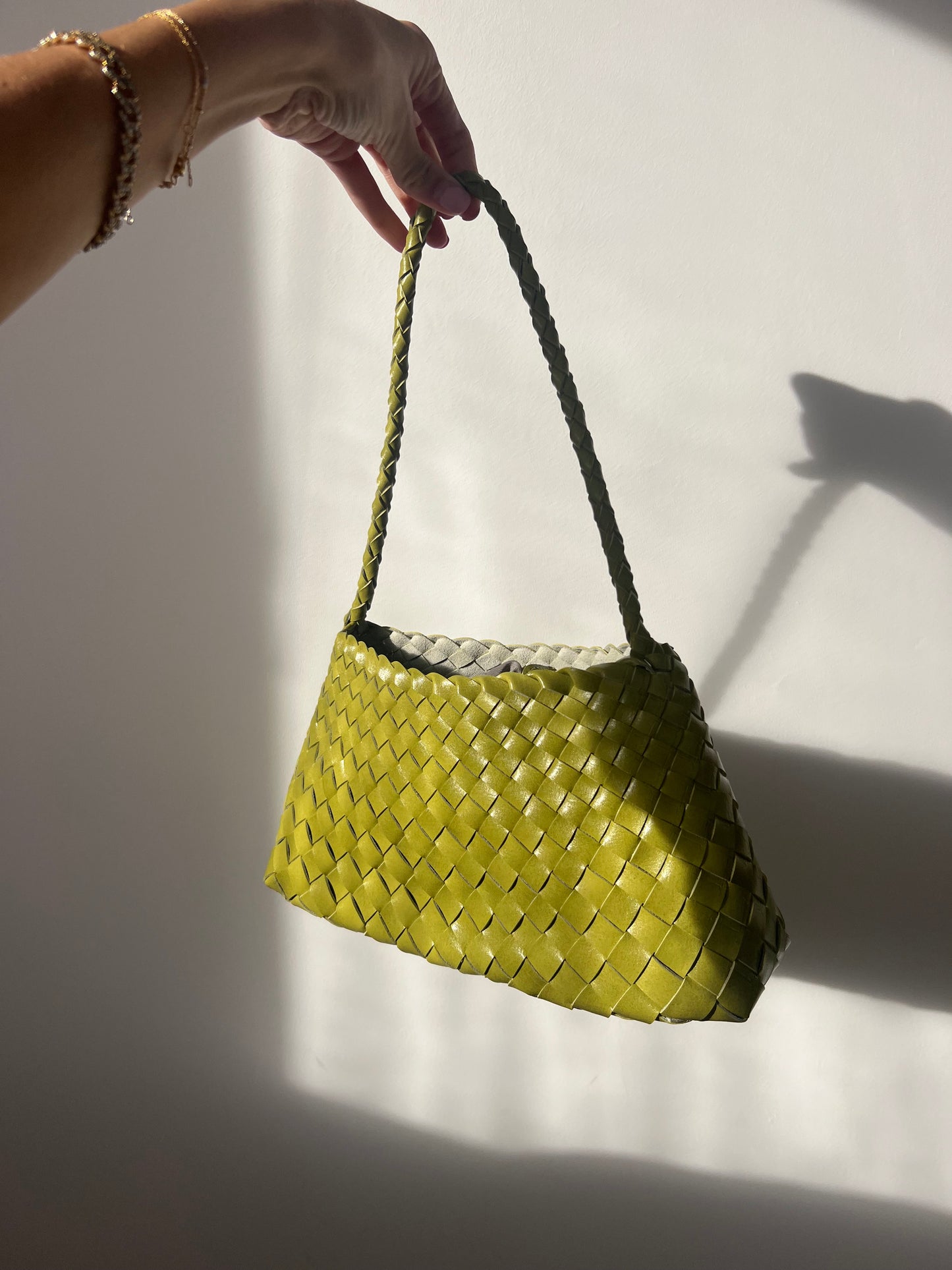 Green Woven Handbag