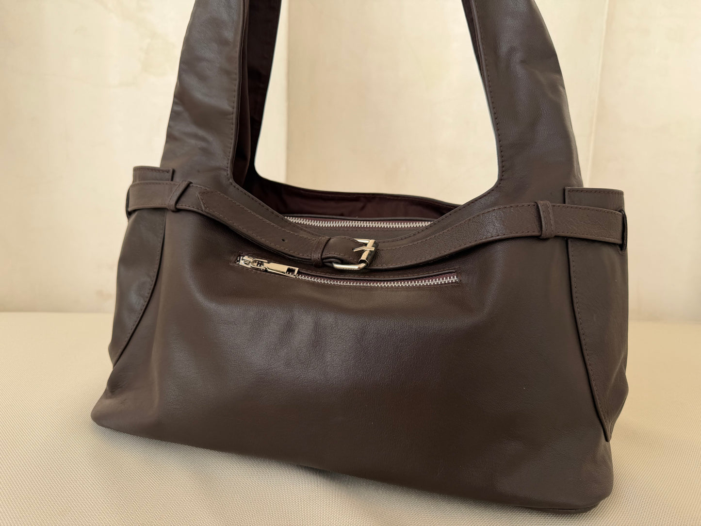 Brown Leather Handbag