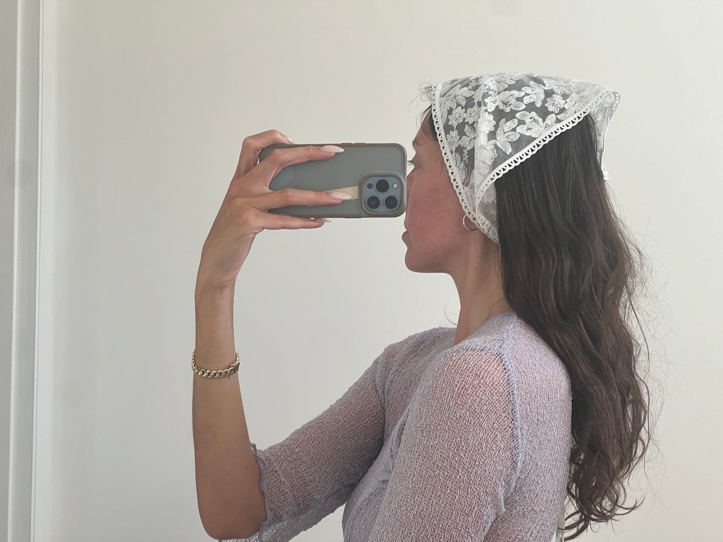 White Lace Scarf