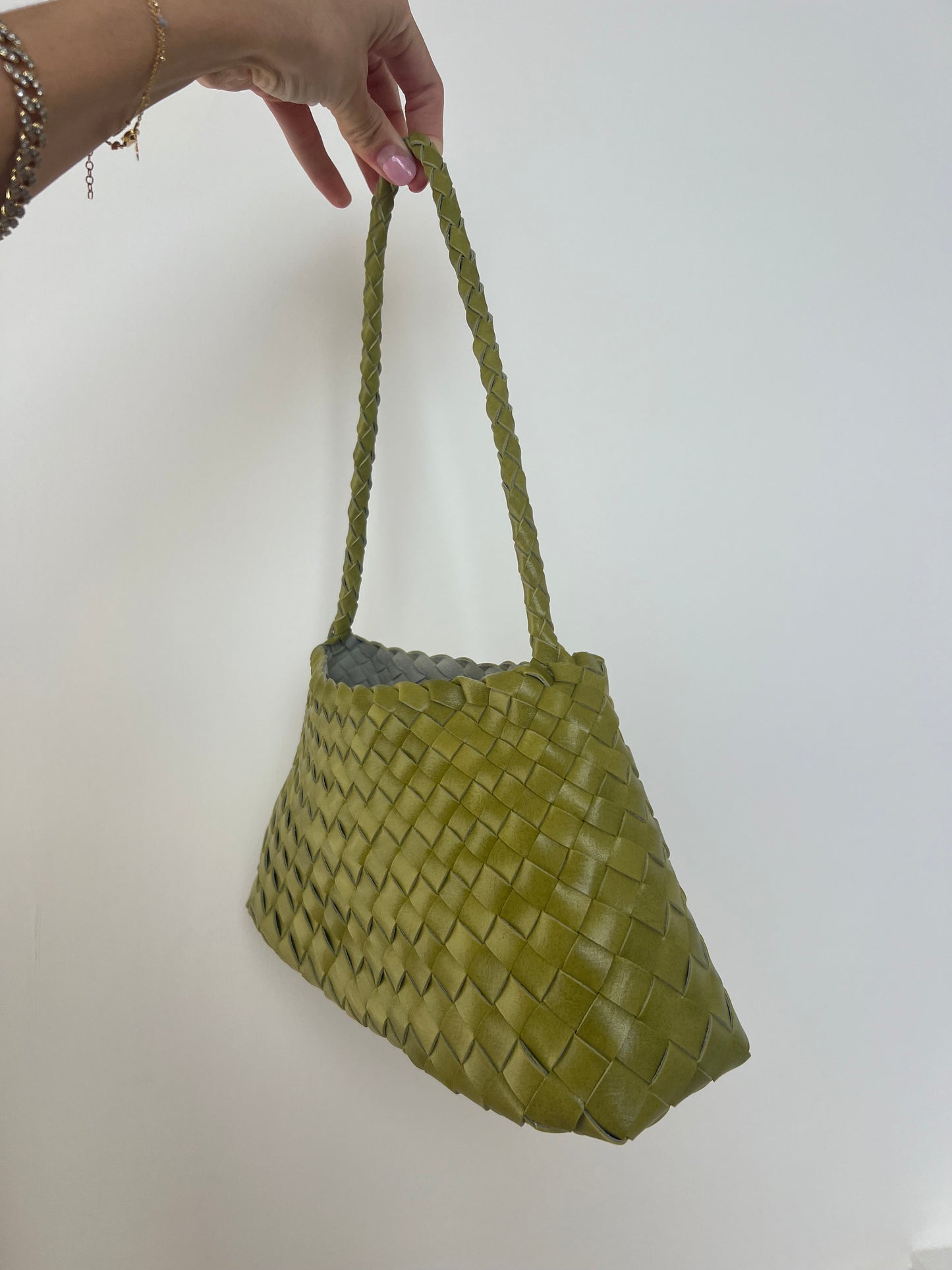 Green Woven Handbag