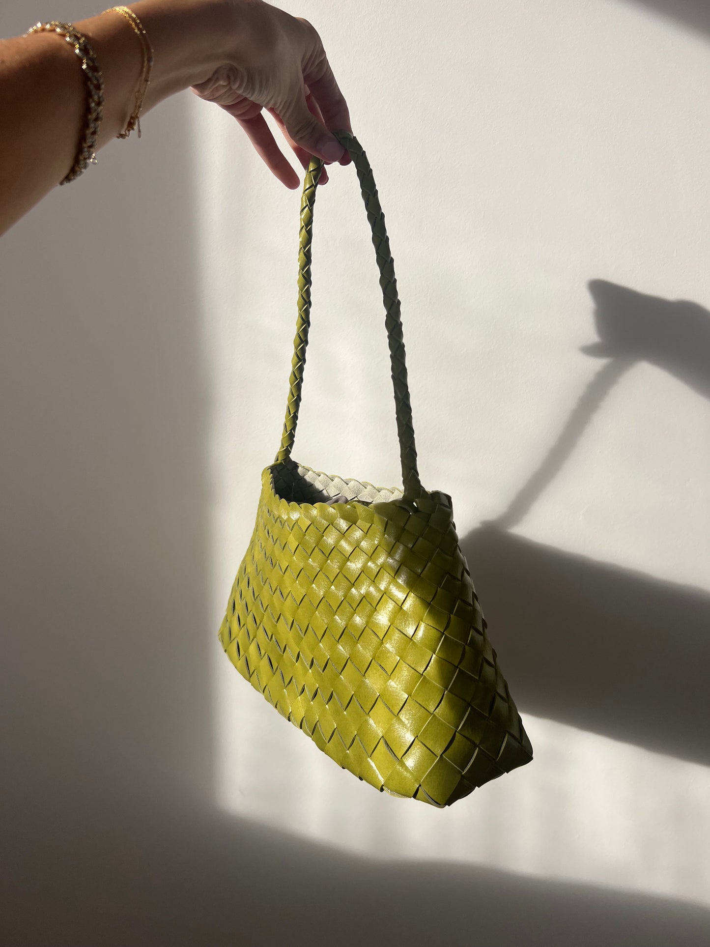 Green Woven Handbag